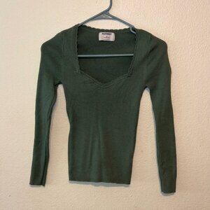 Old Navy Women's Deep‎ Green Long Sleeve Tee